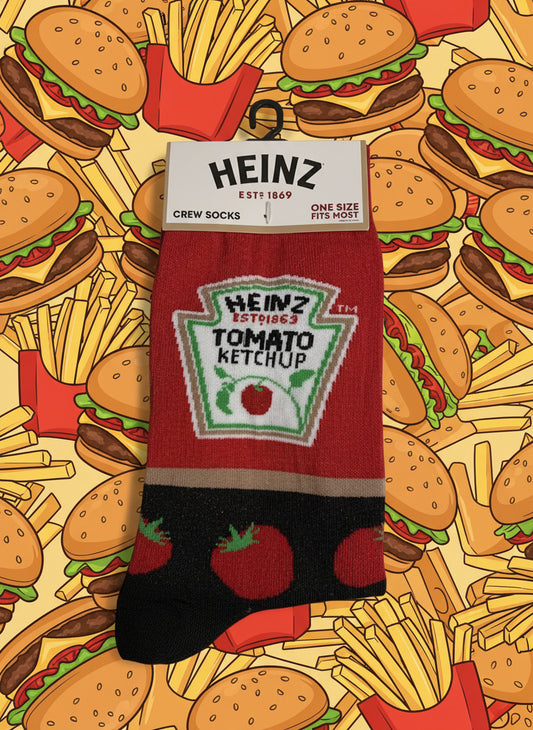 Heinz Ketchup Crew Socks – Saucy Style for Snack Fans